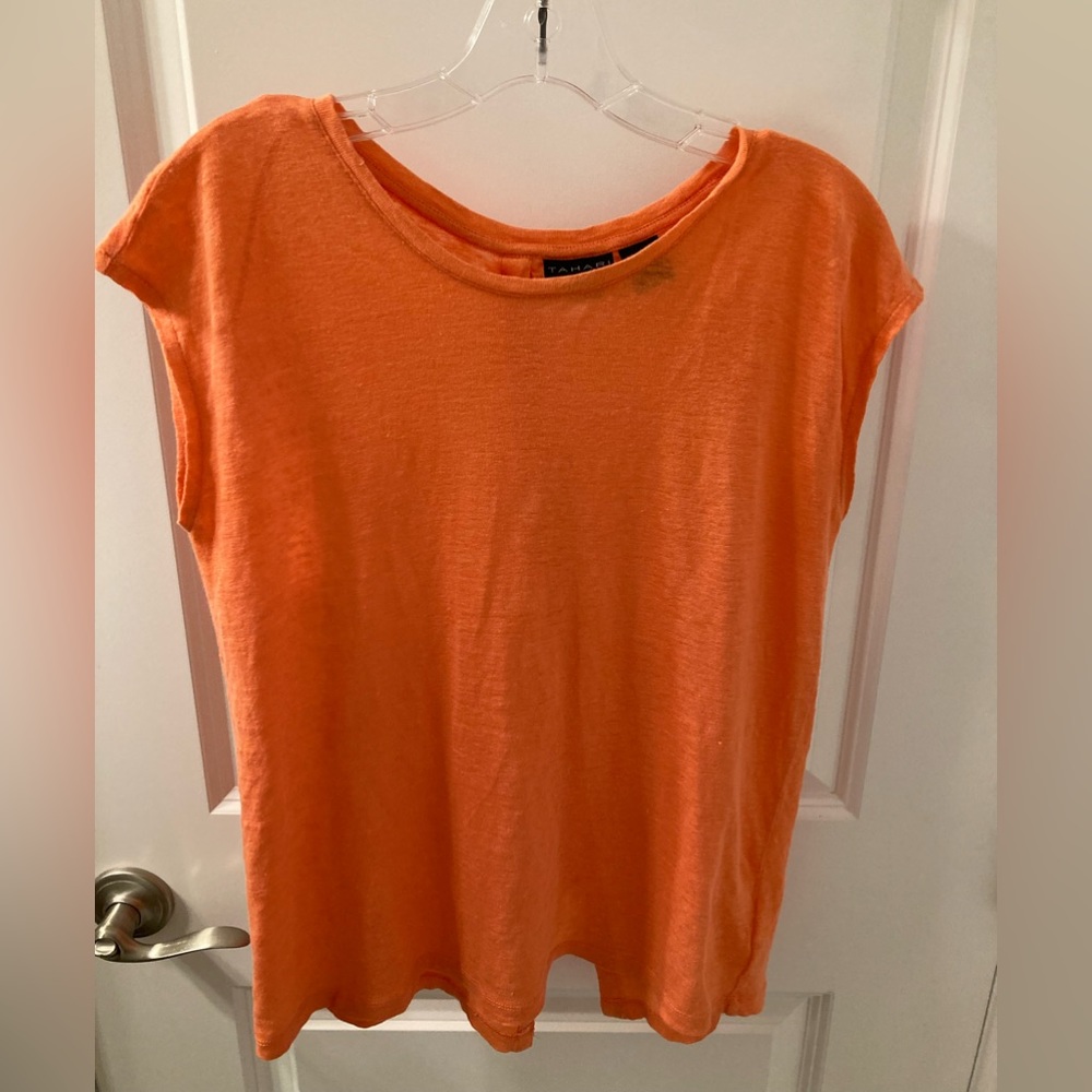 Tahari linen top